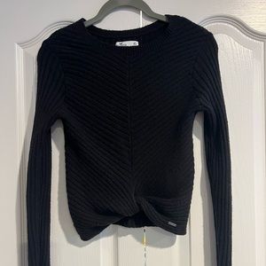 Womens black crewneck